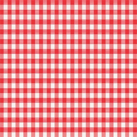 Magic Cover Magic Cover 6739445 52 x 52 in. Red & White Checkered Plastic Tablecloth 6739445